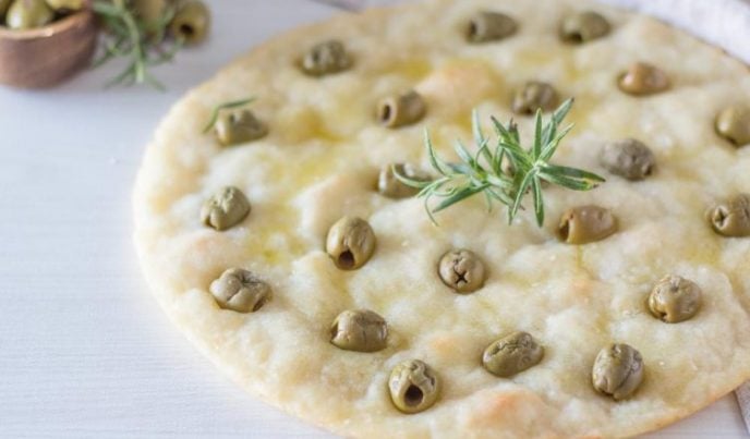 Focaccia senza glutine alle olive
