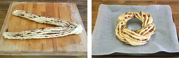 Ghirlanda di pan brioche cannella e uvetta - Step 8
