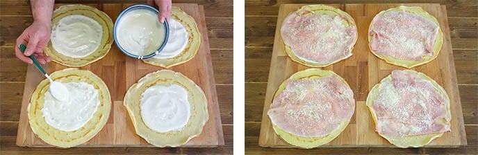 Crespelle al forno con prosciutto e formaggio - Step 5
