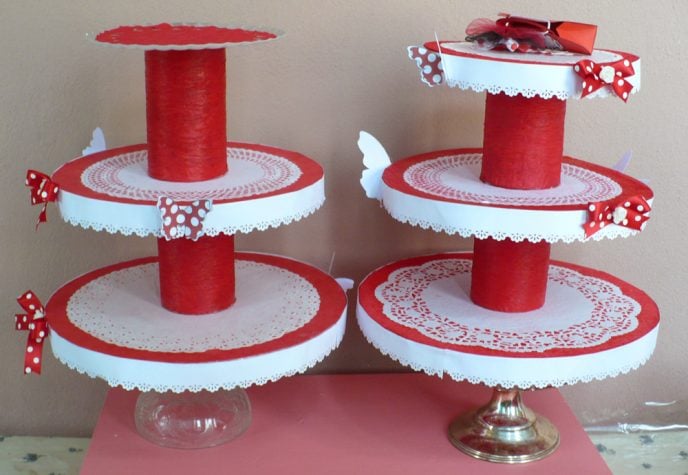 cupcakes porta torta Alzata per torta con 3 livelli decorazione per anniversario di matrimonio. porta muffin in cartone per snack 