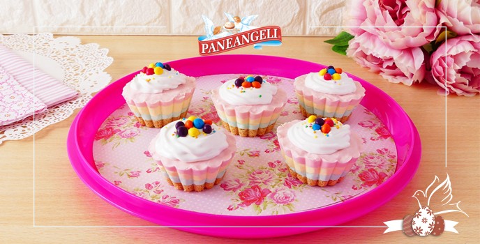 Mini cheesecakes arcobaleno