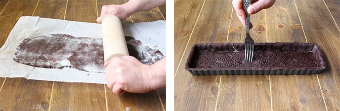 Crostata al cioccolato con panna e fragole - Step 3