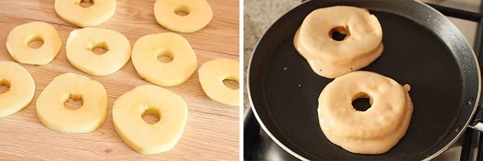 Pancakes 3 idee: pancakes cuor di Nutella, senza uova e mela pancakes - Step 3