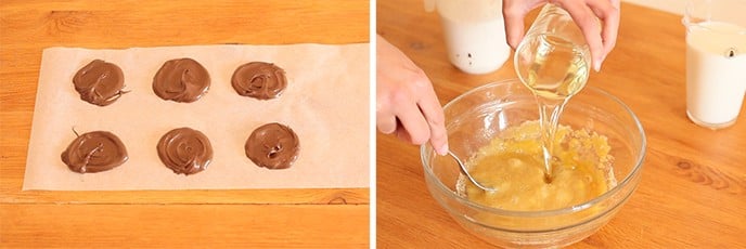 Pancakes 3 idee: pancakes cuor di Nutella, senza uova e mela pancakes - Step 2