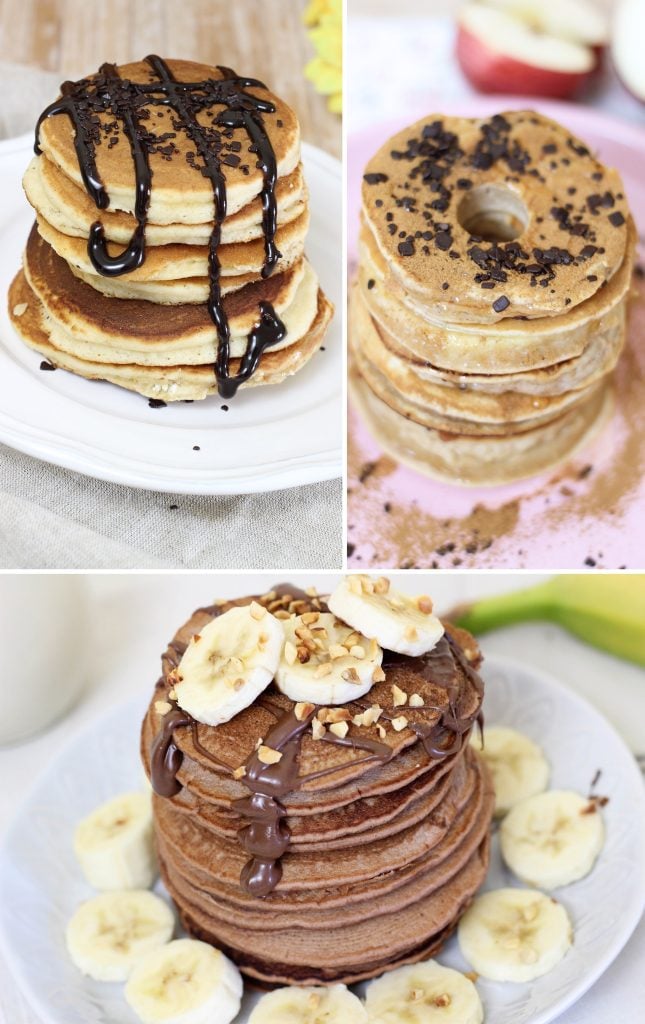 Pancakes 3 idee: pancakes cuor di Nutella, senza uova e mela pancakes - Step 4