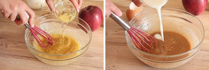 Mela pancakes – pancakes con cuore di mela - Step 1