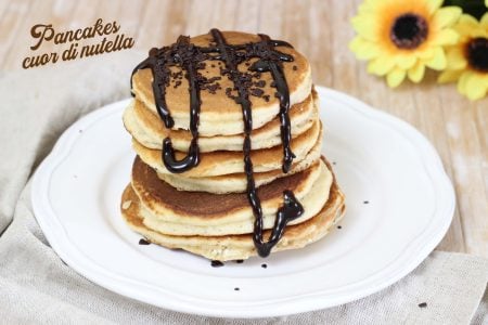 Pancakes cuor di Nutella