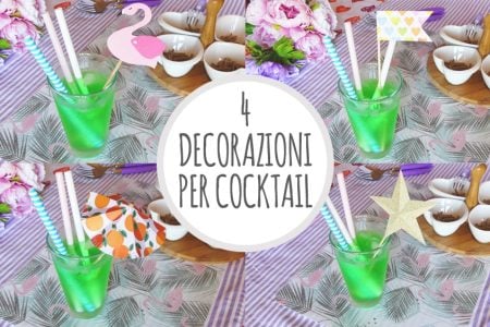 4 decorazioni per cocktail