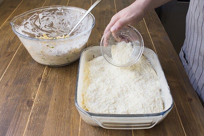 Pasta al forno bianca con salsiccia e piselli - Step 5