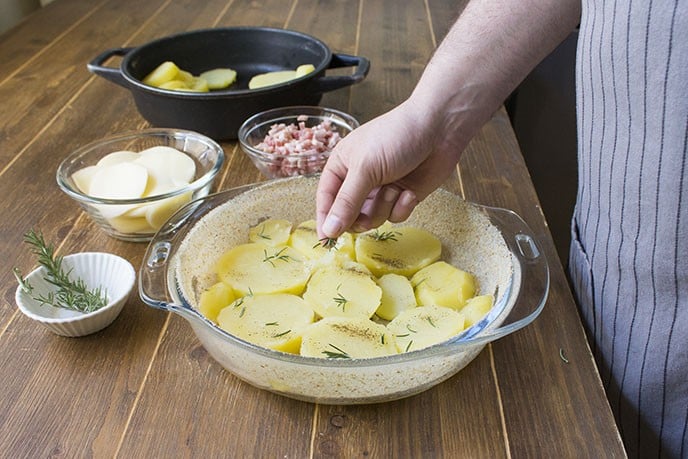 Tortino di patate filante con scamorza e pancetta - Step 2