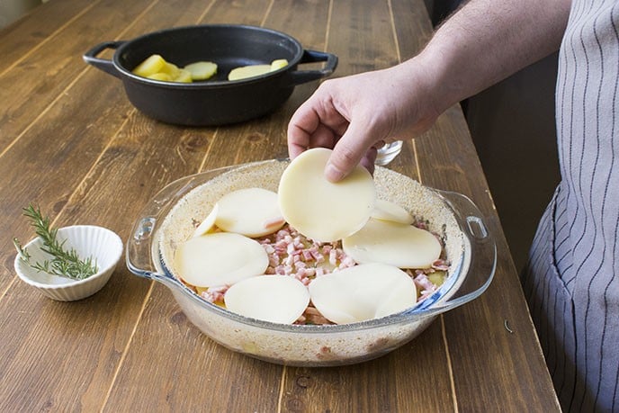 Tortino di patate filante con scamorza e pancetta - Step 3