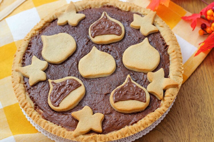 Crostata di castagne e cioccolato