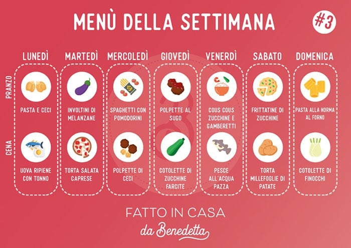menù settimanale con lista della spesa #3