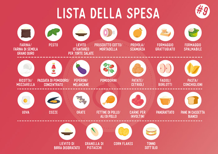 menù settimanale con lista della spesa #9