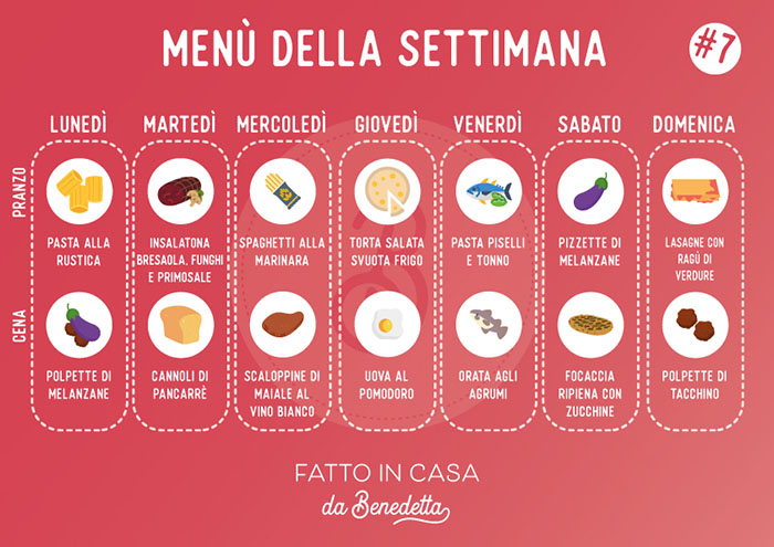 menù della settimana #7