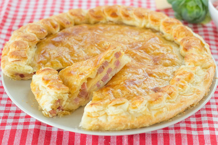 pizza rustica al prosciutto e formaggio