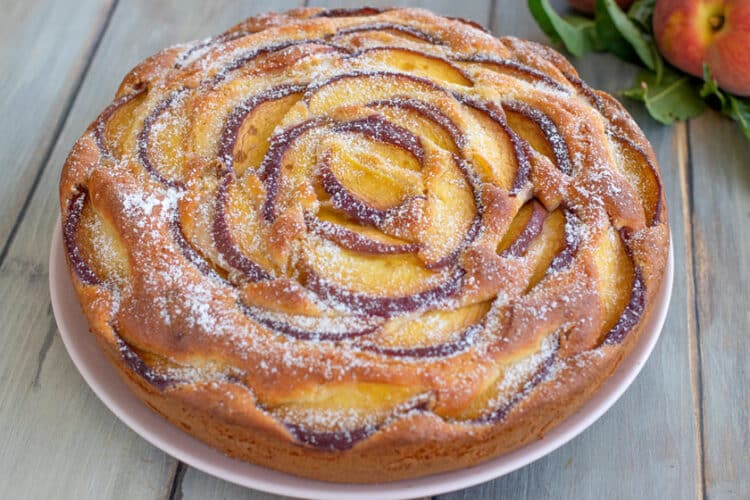 Torta soffice pesche e mascarpone