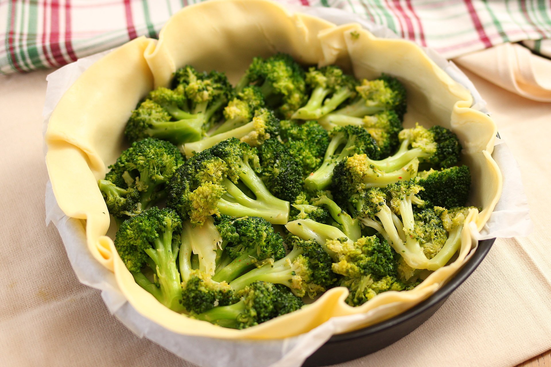 Torta rustica broccoletti e mozzarella - Step 1