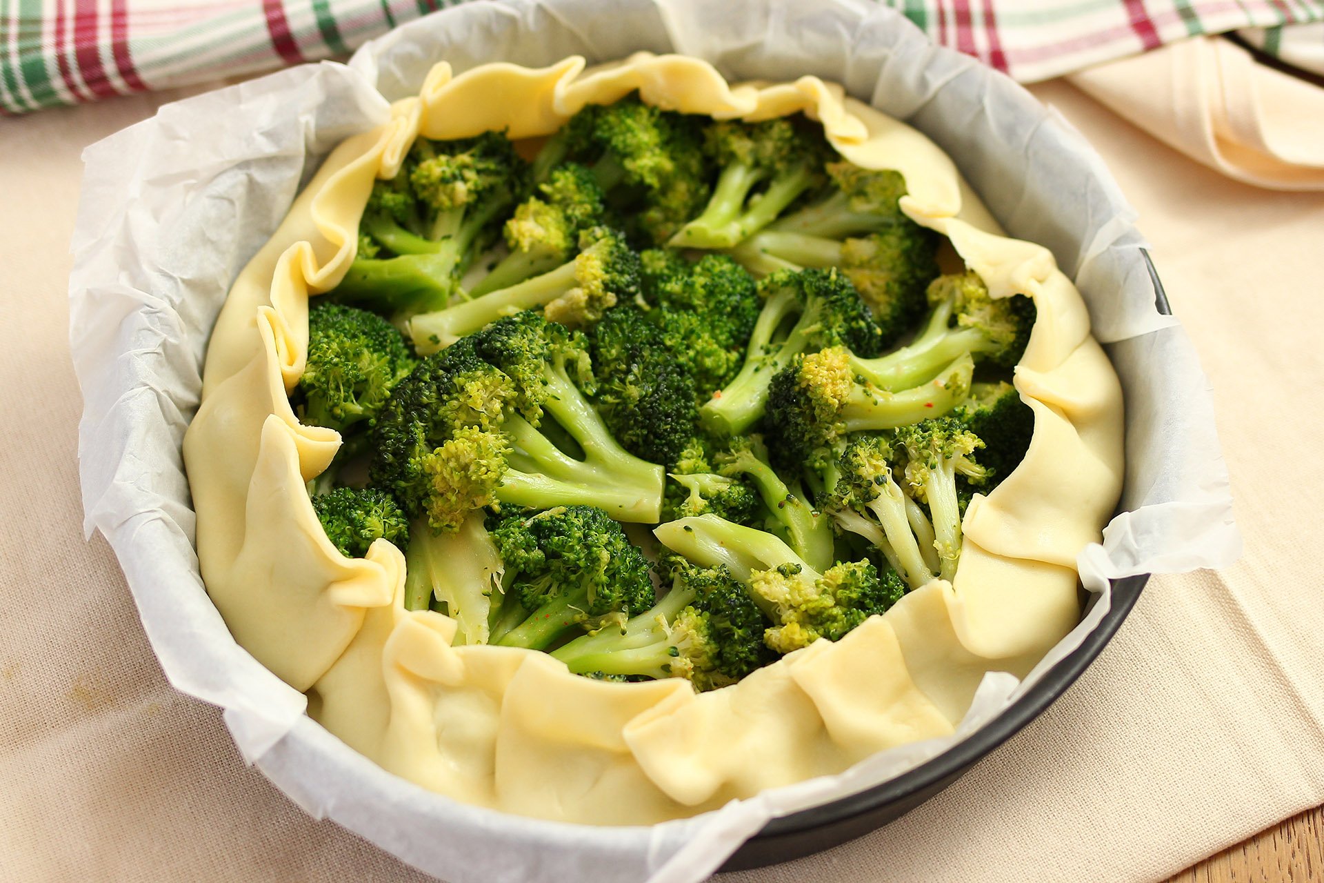 Torta rustica broccoletti e mozzarella - Step 2