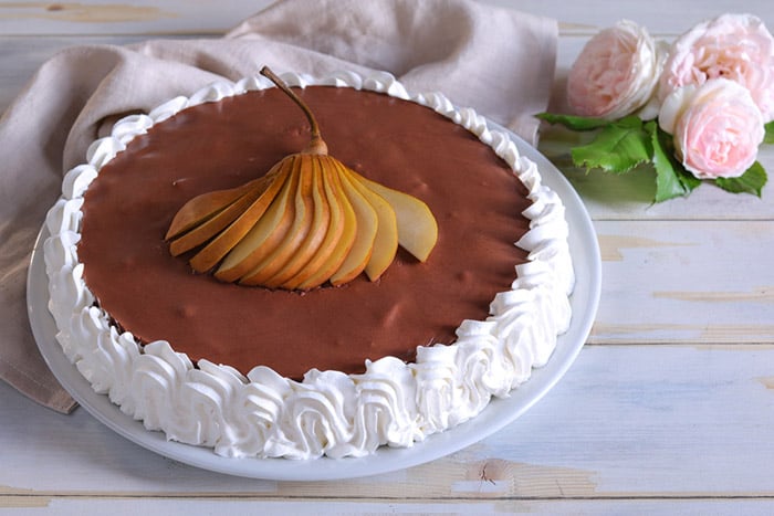 torta mousse cioccolato e pere