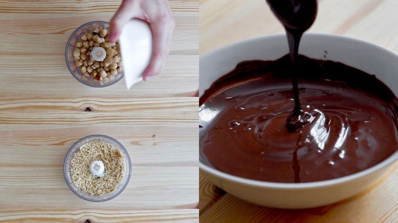 Torta gelato cioccolato e nocciole - Step 1