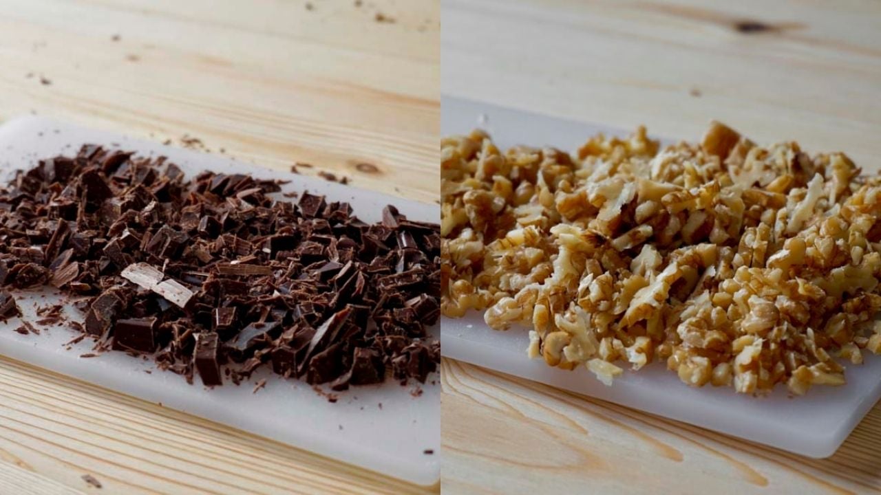 Biscotti al cioccolato e noci - Step 1