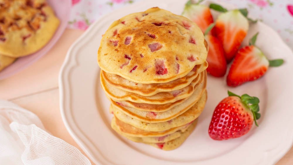 Pancake alle fragole senza glutine