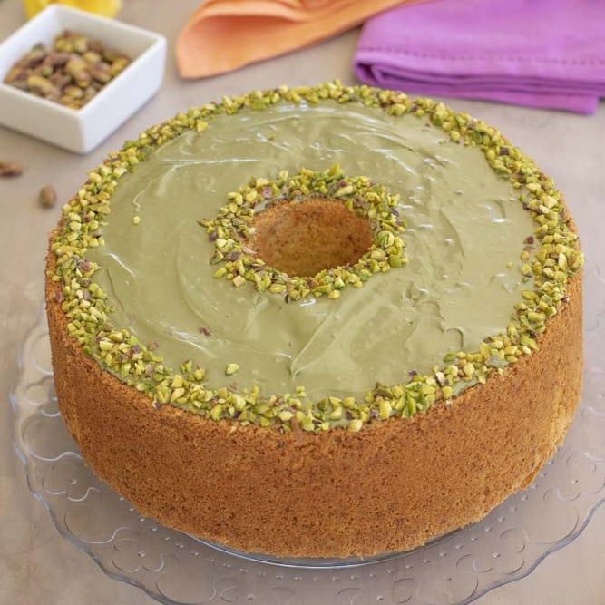 chiffon cake al pistacchio