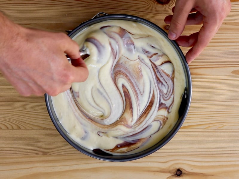 Torta cheesecake variegata - Step 11