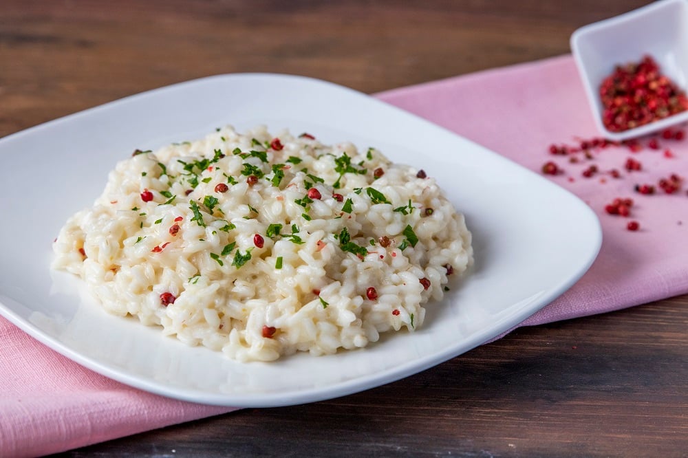risotto al mascarpone e pepe rosa