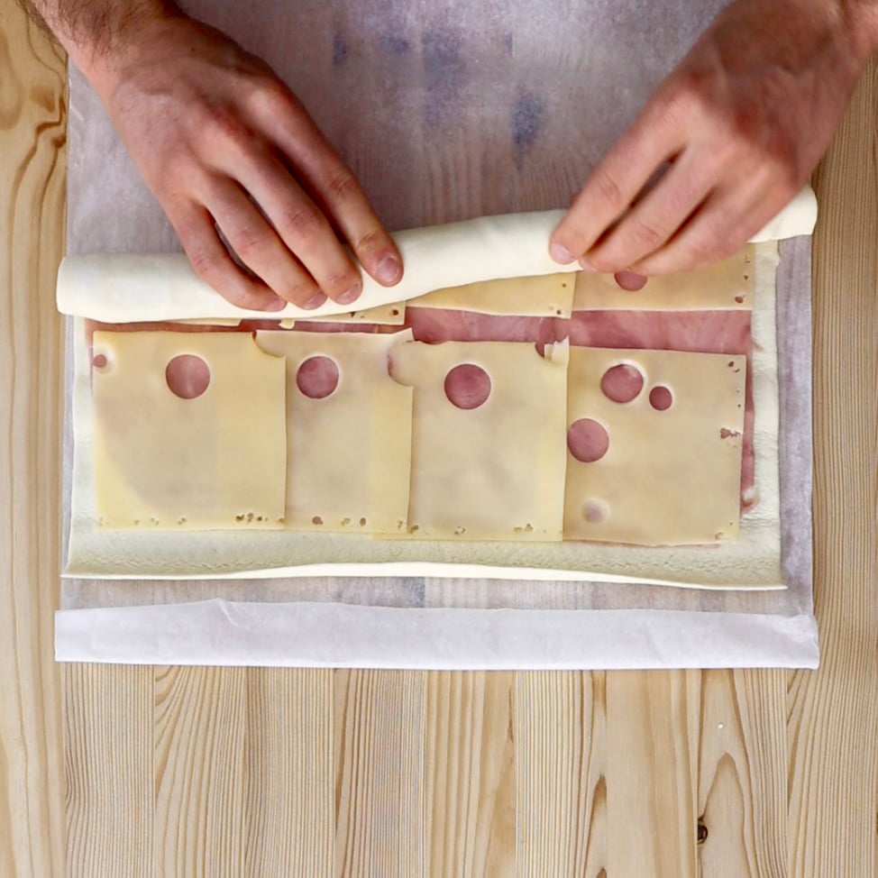 Girelle di sfoglia prosciutto e formaggio - Step 3