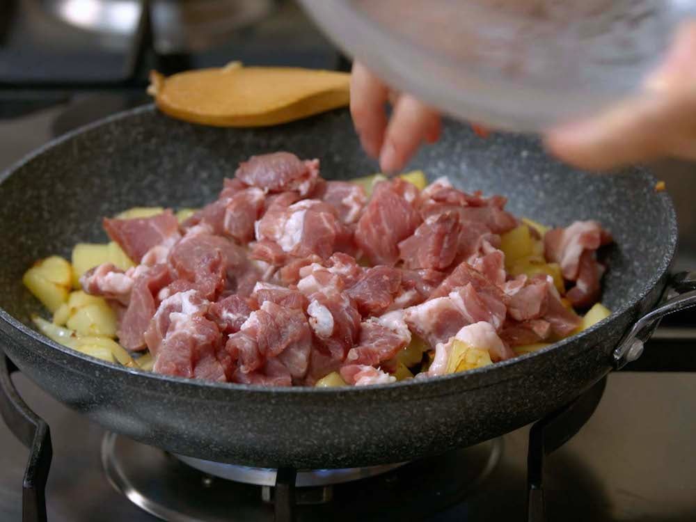 Piatto del contadino – straccetti di maiale con patate - Step 6