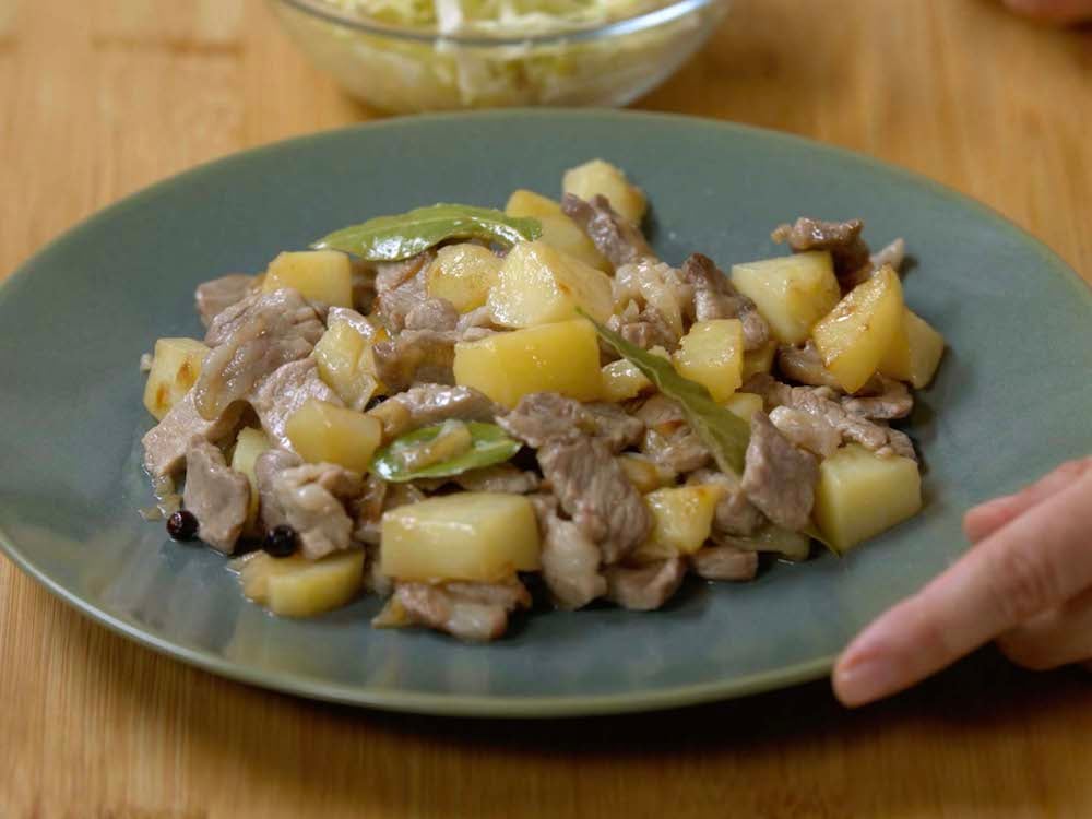 Piatto del contadino – straccetti di maiale con patate - Step 10