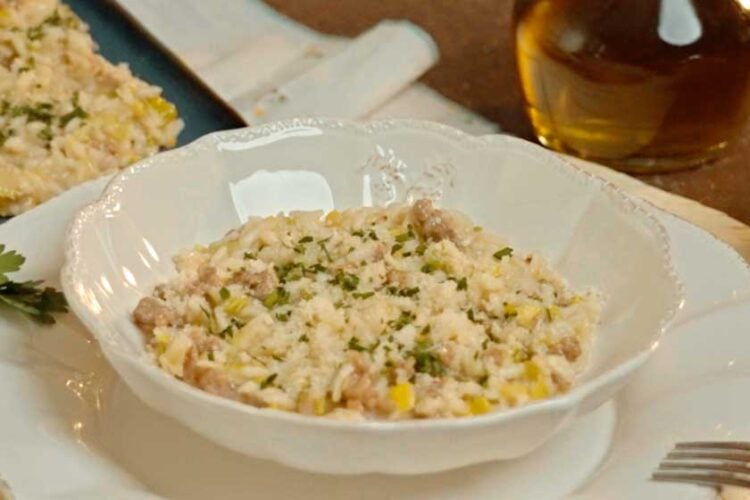 Risotto salsiccia e stracchino