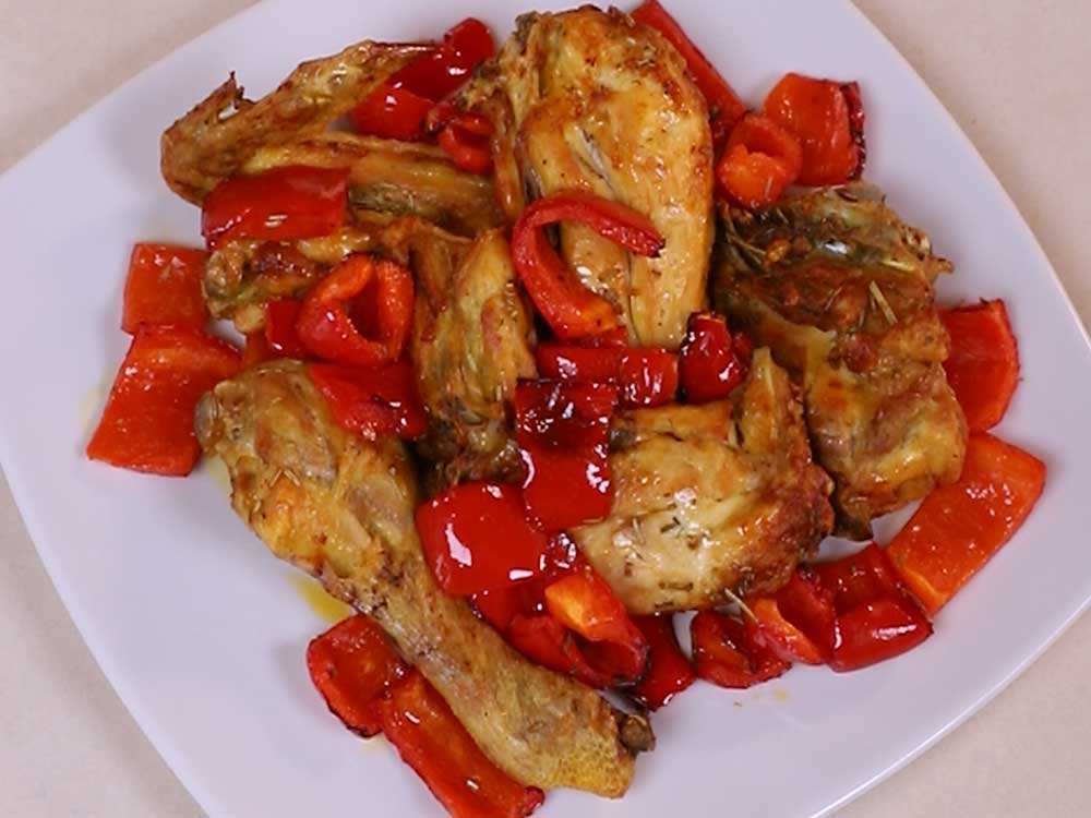 Pollo arrosto con peperoni in friggitrice ad aria - Step 7