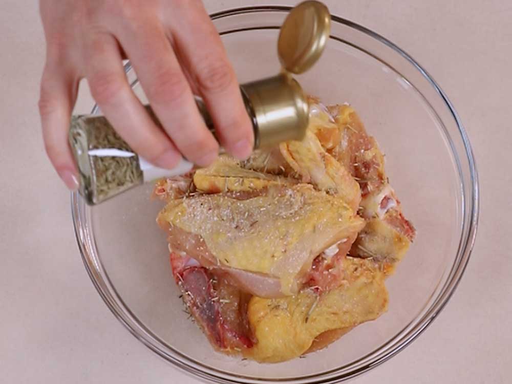 Pollo arrosto con peperoni in friggitrice ad aria - Step 1
