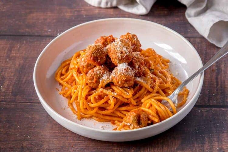 Spaghetti con polpette