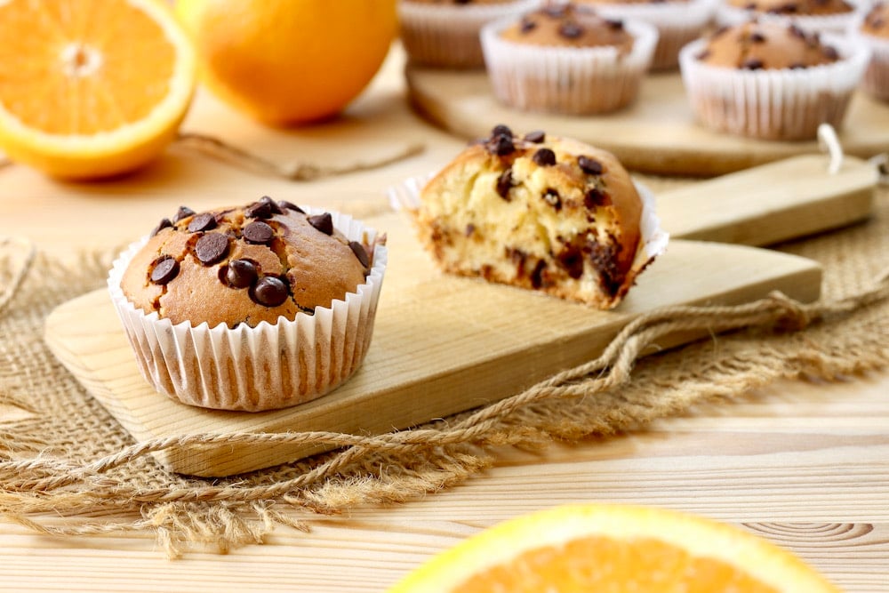 muffin arancia e cioccolato