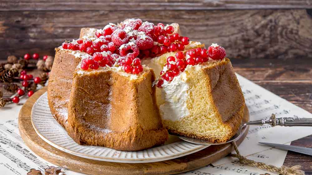 stella di pandoro con mousse al mascarpone
