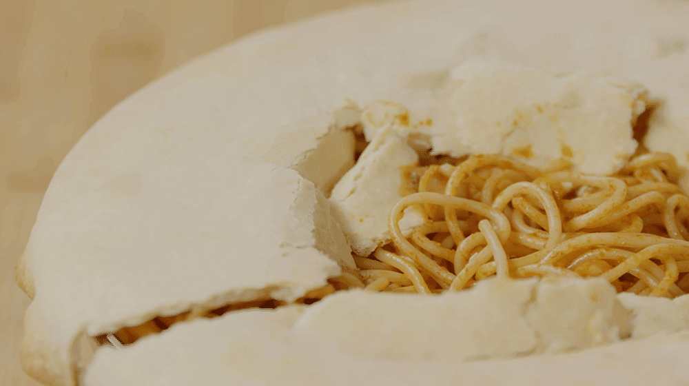 spaghetti in crosta