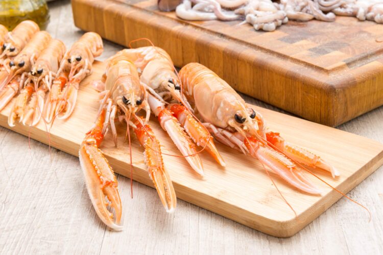 come pulire gli scampi