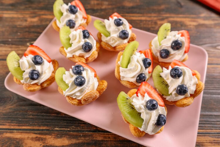 Cestini di sfoglia alla frutta in friggitrice ad aria