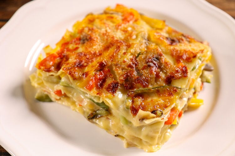 Lasagne di verdure in friggitrice ad aria