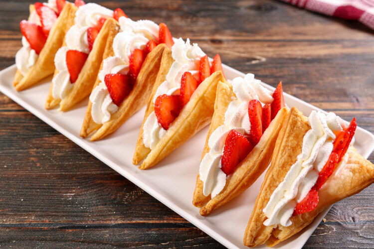 Tacos dolci di sfoglia