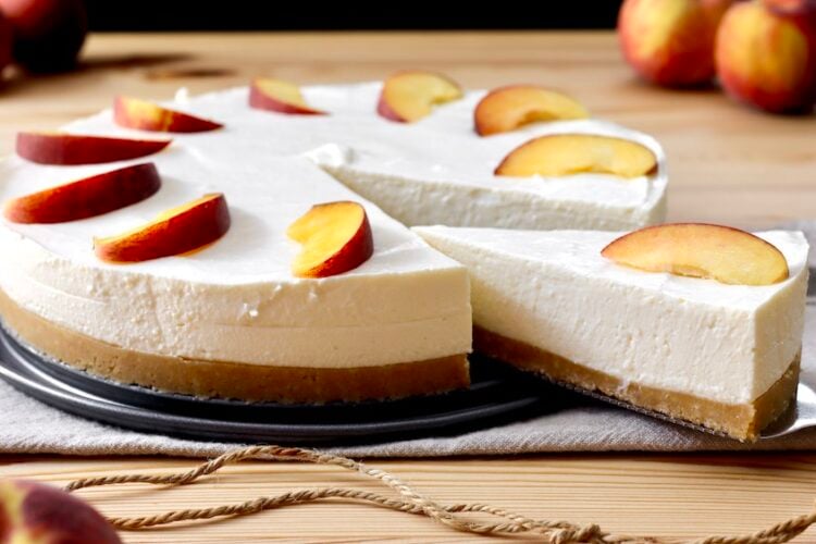 Cheesecake alle pesche