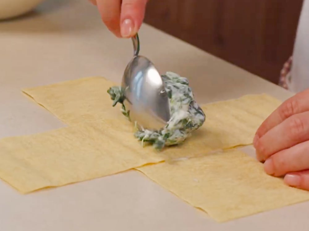 Saccottini di lasagne ricotta e spinaci - Step 8