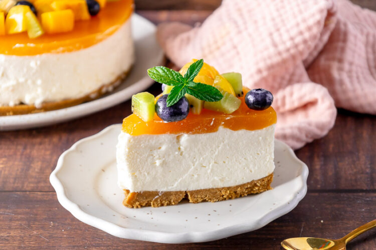 cheesecake alla macedonia di frutta