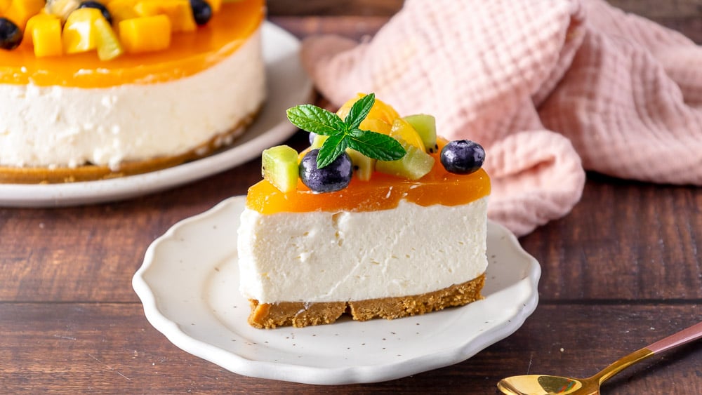 cheesecake alla macedonia di frutta