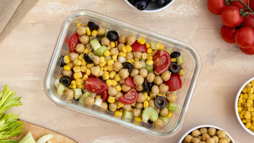 insalata di ceci e verdure