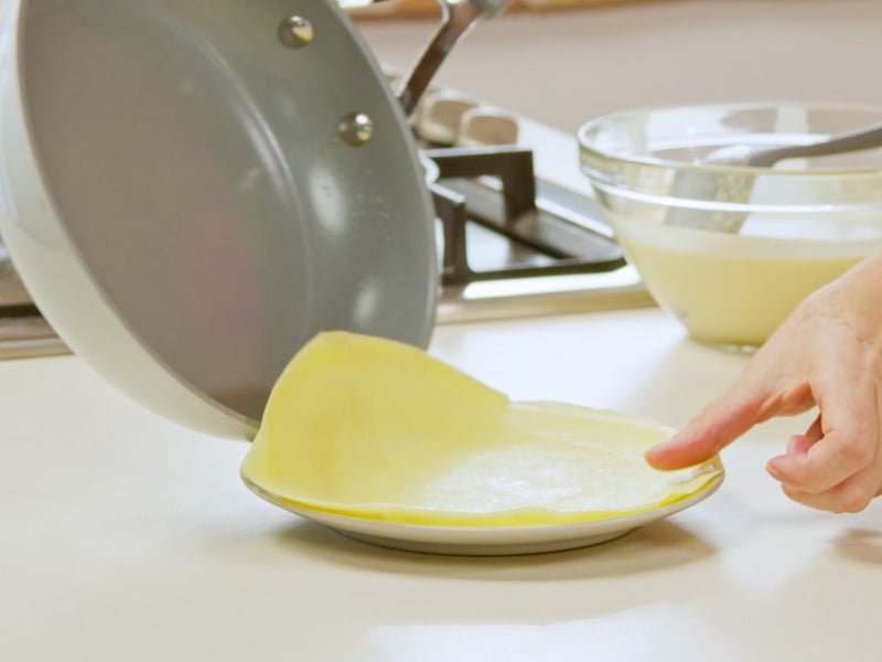 Nidi di crespelle prosciutto e formaggio - Step 8